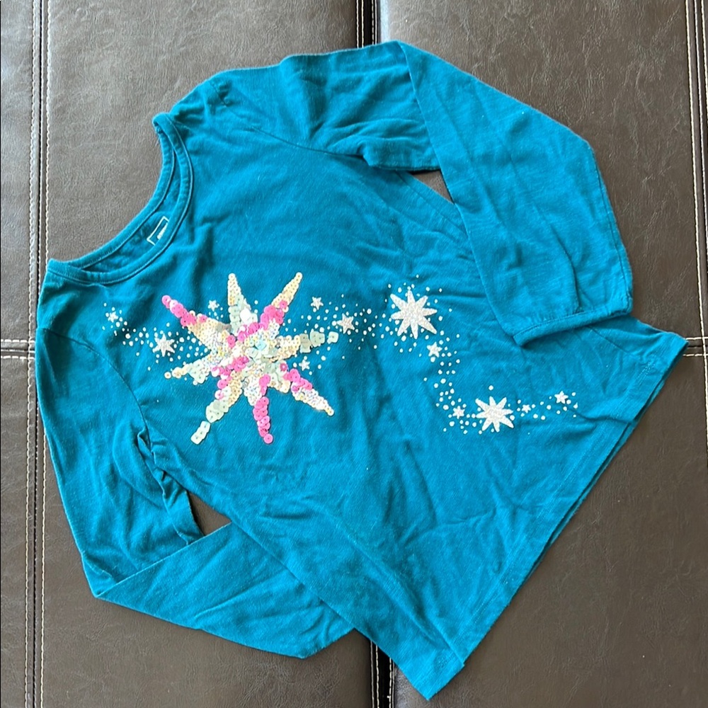 Sonoma - Long Sleeve Teal Tee with Starburst Design